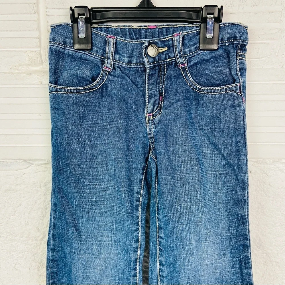 Gymboree cotton Blue Kids embroidered panda balloon heart pocket Jeans size 3T